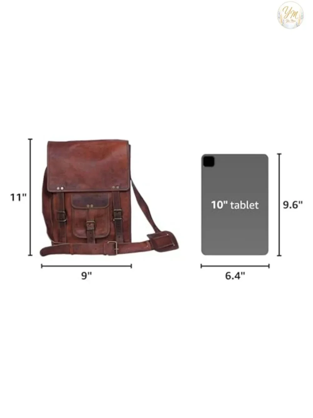 Full Grain Leather Messenger Bag Satchel Crossbody Tablet Bag 11